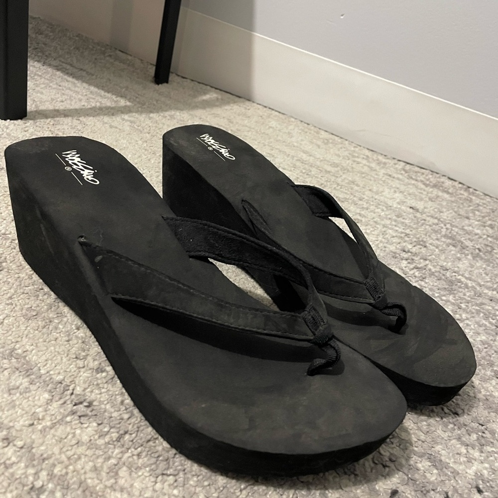 Mossimo Supply Co. Women's Black Wedge Sandals